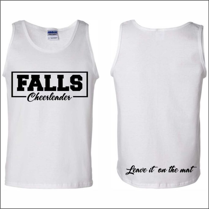 CY FALLS CHEER WHITE BRO TANK TOP **REQUIRED**