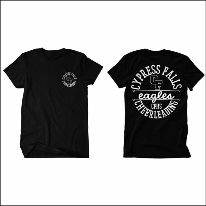 CY FALLS CHEER BLACK T-SHIRT **REQUIRED**