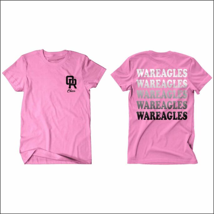 **REQUIRED** OAK RIDGE CHEER PINK T-SHIRT