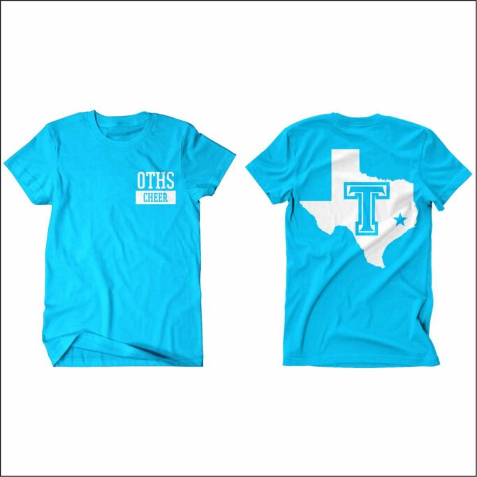 TOMPKINS CHEER LAGOON BLUE T-SHIRT