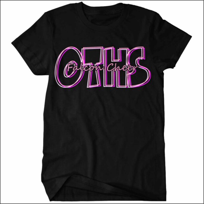TOMPKINS CHEER BLACK T-SHIRT