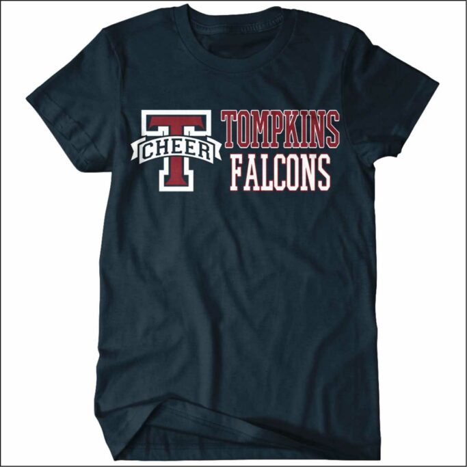 TOMPKINS CHEER NAVY T-SHIRT