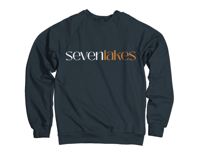 SEVEN LAKES CHEER NAVY CREW NECK SWEATSHIRT