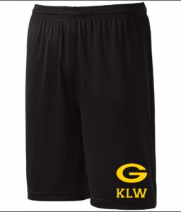 GRIFFIN ATHLETICS BLACK ATHLETIC SHORTS PERSONALIZATION