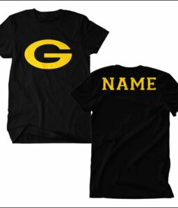 GRIFFIN ATHLETICS DRI FIT SHORT SLEEVE BLACK T-SHIRT WITH PERSONALIZATION