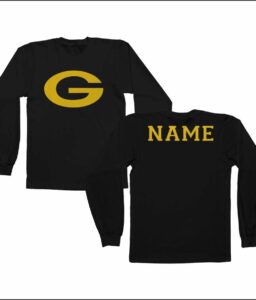 GRIFFIN ATHLETICS DRI FIT LONG SLEEVE BLACK T-SHIRT WITH PERSONALIZATION
