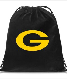 GRIFFIN ATHLETICS BLACK CINCH BAG