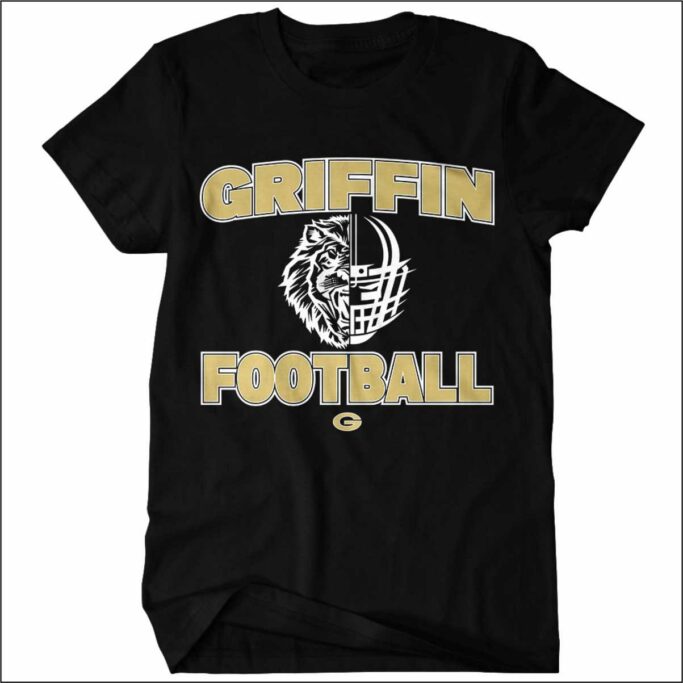 GRIFFIN ATHLETICS BLACK FOOTBALL DRIFIT T-SHIRT