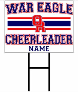 OAK RIDGE CHEER CORRUGATED YARD SIGN