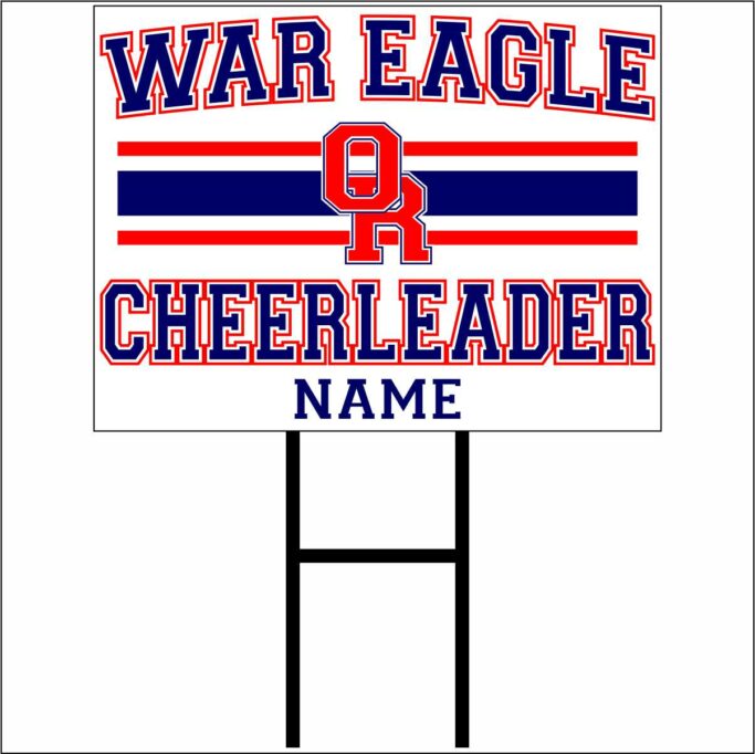 OAK RIDGE CHEER CORRUGATED YARD SIGN