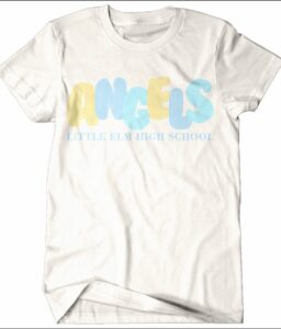 LITTLE ELM BLUE ANGELS WHITE COMFORT COLOR T-SHIRT**REQUIRED**