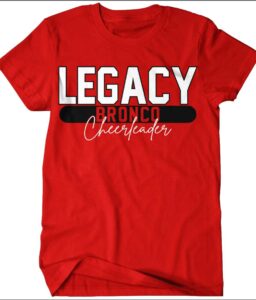 LEGACY CHEERLEADING RED COMFORT COLOR T-SHIRT **REQUIRED**