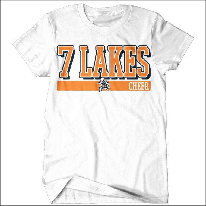 SEVEN LAKES CHEER WHITE PARENT T-SHIRT **OPTIONAL**