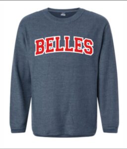 JPII CARDINAL BELLES NAVY APPLIQUE CORDED CREW NECK SWEATSHIRT**OPTIONAL**