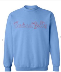JPII CARDINAL BELLES LIGHT BLUE CREW NECK SWEATSHIRT**OPTIONAL**
