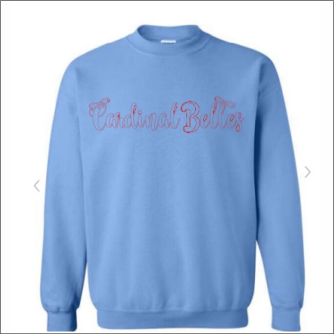 JPII CARDINAL BELLES LIGHT BLUE CREW NECK SWEATSHIRT**OPTIONAL**