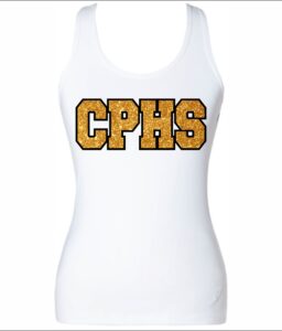 **REQUIRED DAY 1** CY PARK HIGH SCHOOL CHEER WHITE RACER BACK TANK