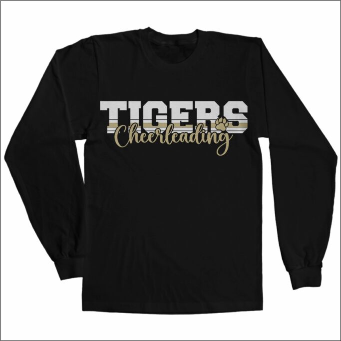 **REQUIRED** CY PARK HIGH SCHOOL CHEER BLACK LONG SLEEEVE T-SHIRT
