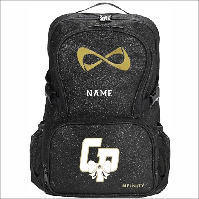 **REQUIRED** CY PARK HIGH SCHOOL CHEER BLACK SPARKLE BACKPACK