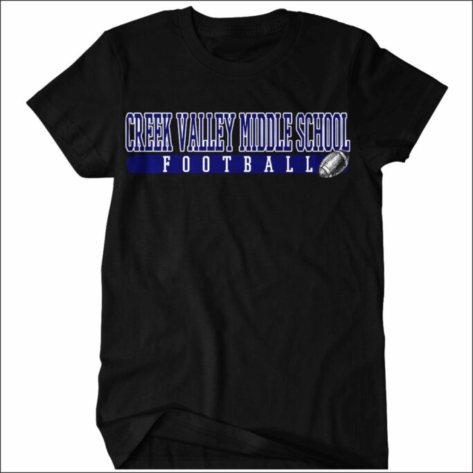 CREEK VALLEY MIDDLE SCHOOL FOOTBALL DRI-FIT T-SHIRT