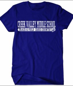 CREEK VALLEY MIDDLE SCHOOL TRACK AND FIELD CROSS COUNTRY DRI-FIT T-SHIRT