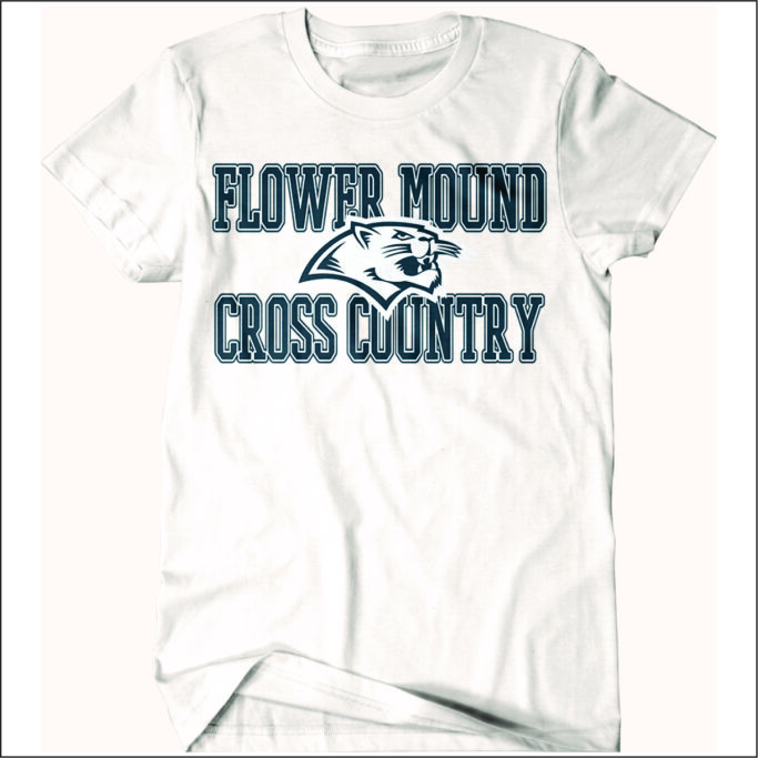 FLOWER MOUND CROSS COUNTRY WHITE OR NAVY SHIRT WITH OPTIONS - Image 2