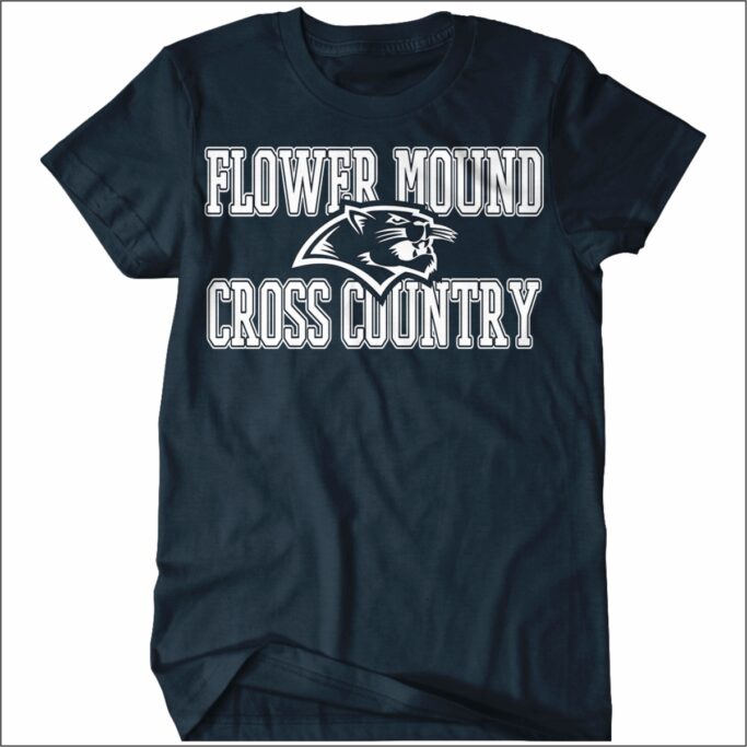 FLOWER MOUND CROSS COUNTRY WHITE OR NAVY SHIRT WITH OPTIONS